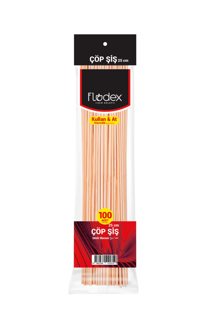 Çöp Şiş 25 cm 100 lü